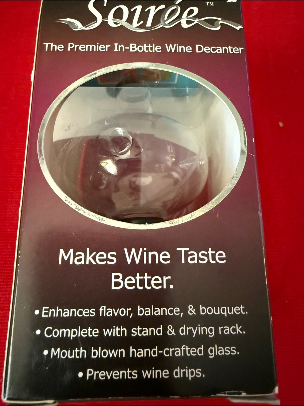 Soiree In-Bottle Wine Decanter - Clear Glass